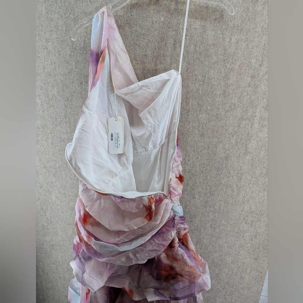 Gingham & Heels ZabaOne Shoulder Maxi Dress Pink Haze, NWT, AU Size 8, US Size 4 - Picture 6 of 9